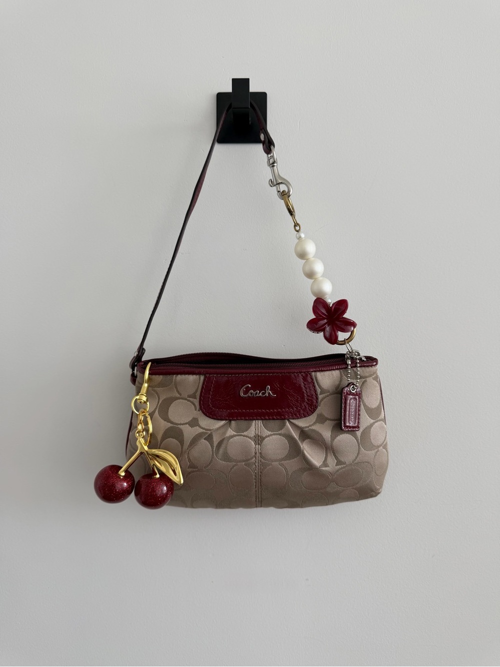 Vintage Coach Pleated Open Mini Bag /Large Wristlet
